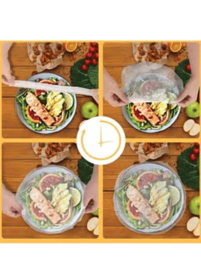 300pcs Fresh Keeping Food Bags, Reusable Flexible Plastic Lids for Food Storage - Image 5