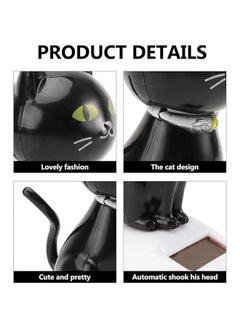 Black Solar Cat Toy Doll Dancing Cat Figure Car Ornament, Ornaments Solar Powered Car Dashboard Interior Decoration Window Desktop Decor, Learning and Education, Cat Dancer, Cat Figure - pzsku/ZC08EAD23E645EF8A8D1DZ/45/_/1741064539/ae38074d-f5d8-446f-8dfe-8244262f5e79