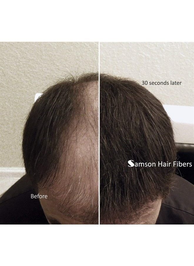 Samson Hair Fibers - Samson Hair Building Fibers Refill Compatible with Toppik and other Top Brands Hair Loss Concealer for Thinning Hair 100% Undetectable Natural Formula Made in USA (BLACK 25gr Refill) - Image 1