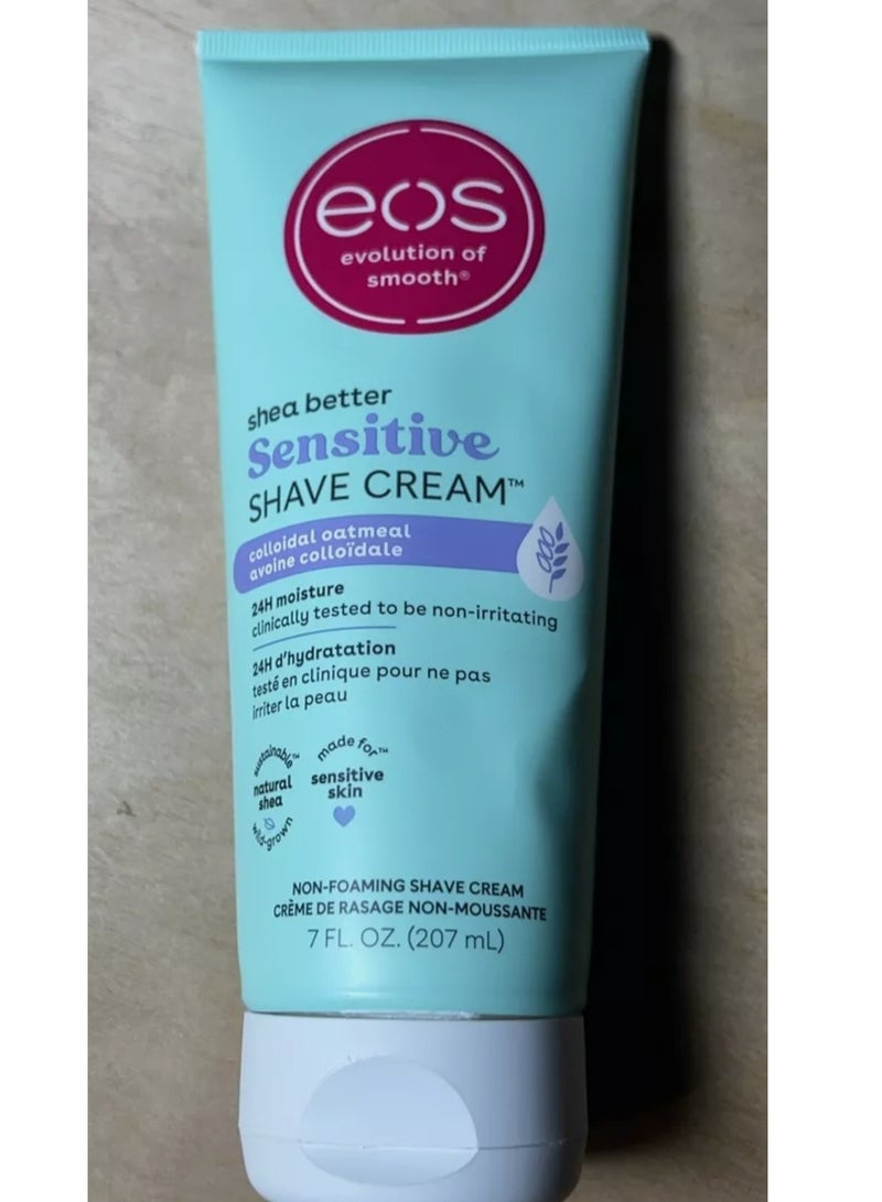 eos Sensitive Skin Shaving Cream for Women | Shave Cream, Skin Care and Lotion with Colloidal Oatmeal | 24 Hour Hydration 207ML