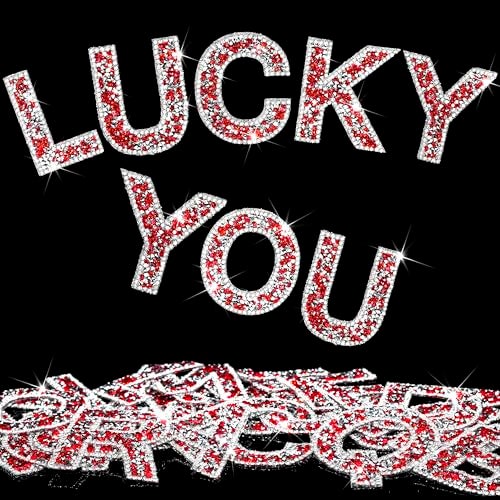 Locacrystal 34Pcs Rhinestone Letter Stickers Bling Glitter Alphabet AZ Letters SelfAdhesive Crystal Rhinestones Word Sticker Iron on Letters for Clothing Art Crafts DIY DecorsRedWhite224