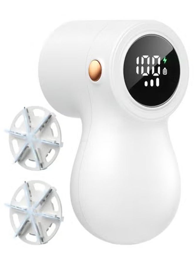 general Rechargeable Fabric Shaver,Lint Remover for Clothes with 3 Stainless Steel 6-Leaf Blades, Electric Lint Shaver with Digital Display, 3 Speeds Defuzzer for Removing Fuzz and Pill from Sweater - Image 1