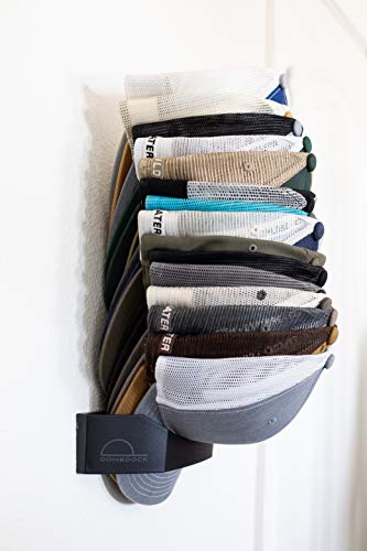 Dome Dock The ORIGINAL DomeDock! American, patented, Wall Mount Rack 20 Ball Cap Storage. Compact Hat Organization System. Made and Shipped in USA. (Single, White) - Image 4
