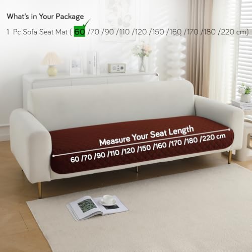 HOKIPO Polyester Blend Waterproof Quilted Mats | Make Your Own Sofa Mat Set | Many Size Options - 1 Pc Length 60cm, Brown (AR-5261-BR) - Image 5