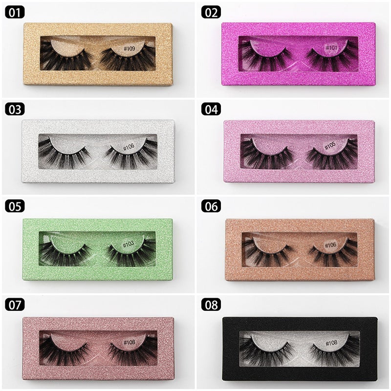 SHIDISHANGPIN 3D Handmade False Eyelashes, Soft Natural Thick Lashes for European Style - Image 1