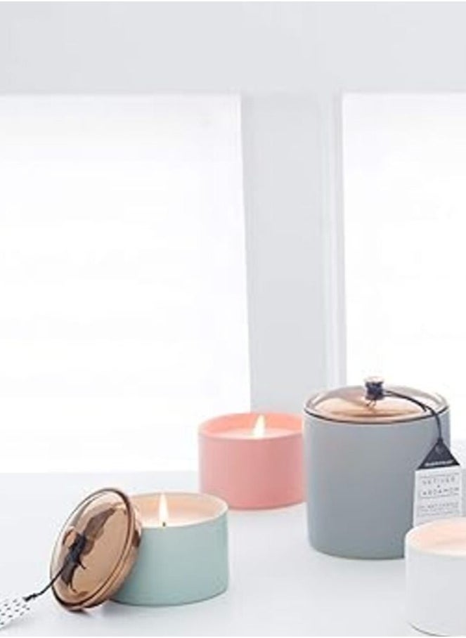 Paddywax Hygge 141g Candle, Blush Ceramic with Lid - Rosewood Patchouli  - Image 2