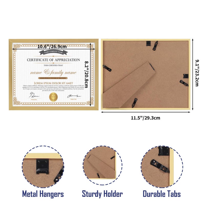 Hoikwo 18 Packs 8.5x11 Gold Multi Picture Frames Set  Certificate Frames for Document Diploma Award  Light Weight Bulk 8.5 by 11 Frames Pack for Wall Hanging and Table - Image 2