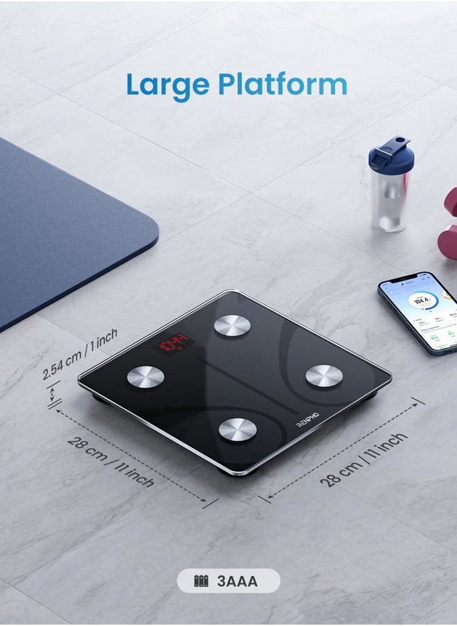 RENPHO - Smart Scale for Body Weight, FSA HSA Eligible, Digital Bathroom Scale BMI Weighing Bluetooth Body Fat Scale, Body Composition Monitor Health Analyzer with Smartphone App, 400 lbs - Elis 1 - Image 1