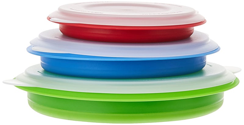 PREPWORKS Progressive International CB-20 Storage Bowls with Lids  Set of 3  teal  green and red - Image 3