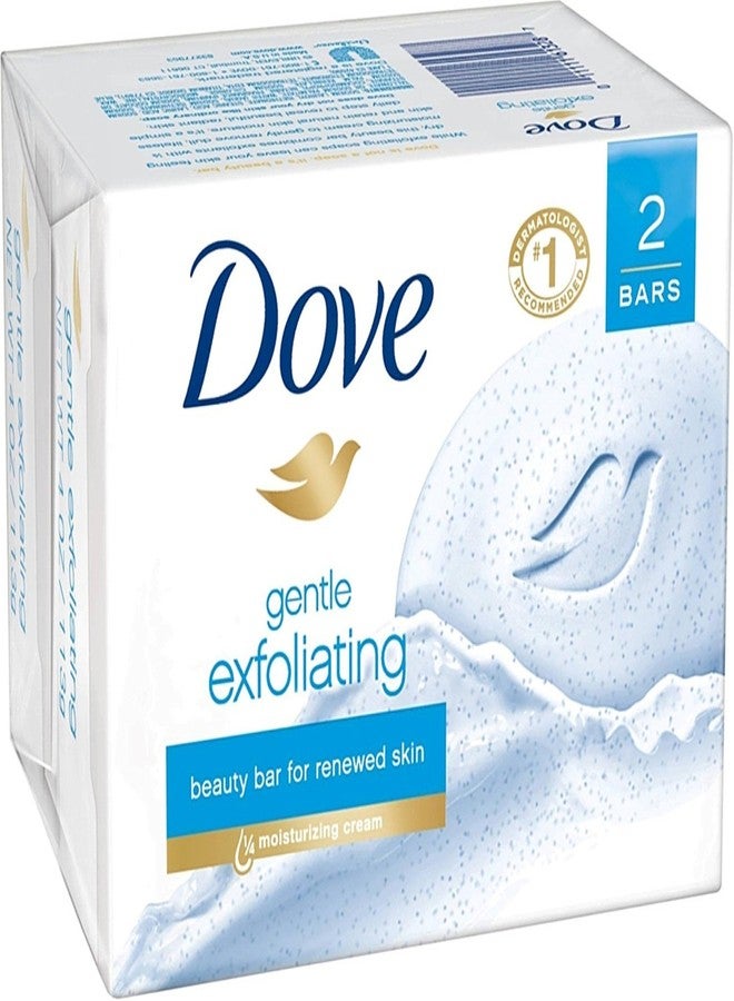 Dove صابون دوف للجمال - مقشر لطيف - 2 قطعة 4 أونصات لكل عبوة - عبوة من 3 عبوات (إجمالي 6 قطع)  - Image 1