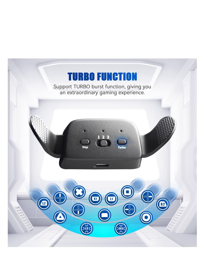 PS5 Controller Back Button Attachment, with Turbo Function, Back Paddles Kit with Mapping Function for PS5 Controller Model BDM-010 & BDM-020 (Controller NOT Included)