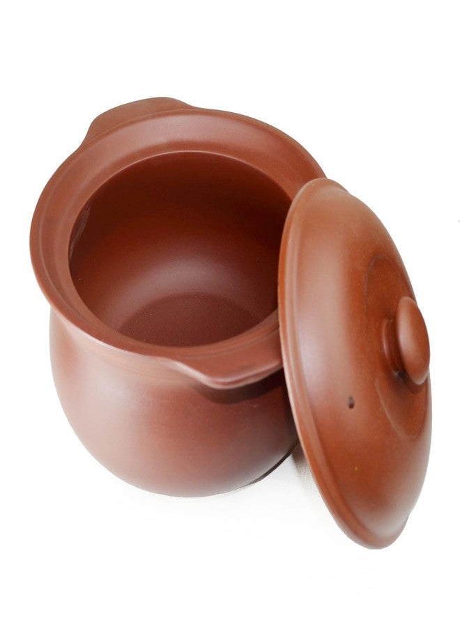 ZHCHSH Casserole Clay Hot Pot 2000ml Cooking Serving Soup Simmered Stewed Red Yixing Unglazed Lid Jar(Clay 68oz) - Image 2