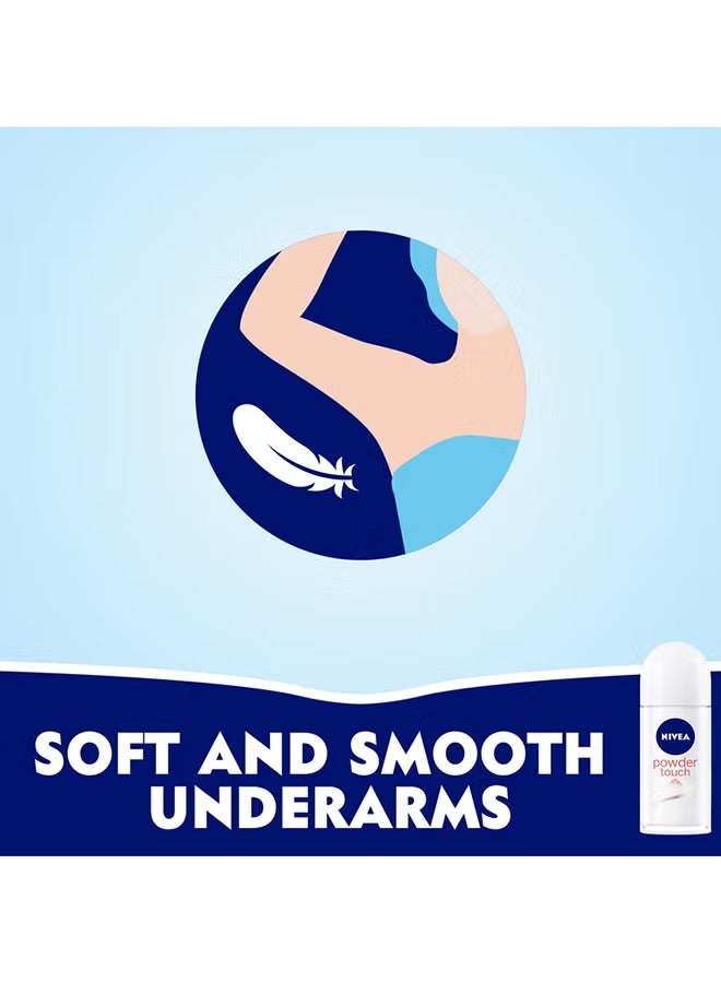 Nivea Powder Touch Antiperspirant Roll-On 50ml - Image 4