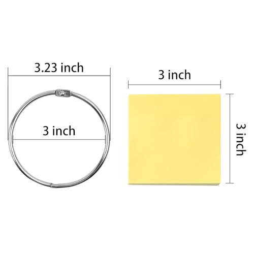 Simetufy 3 Inch Binder Rings, 24 Pcs Metal Office Shcool Notebook Rings Bluk, Large - Image 3