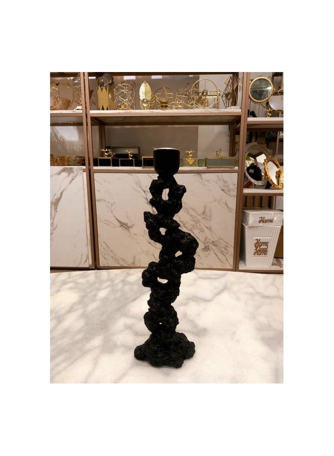 Abstract Textured Decorative Candle Holder - Image 1