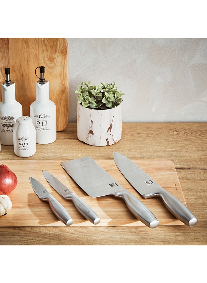 Home Box Glisten 7-inch Chopper Knife with Steel Handle 36.8 x 2.5 x 12 cm - Image 4