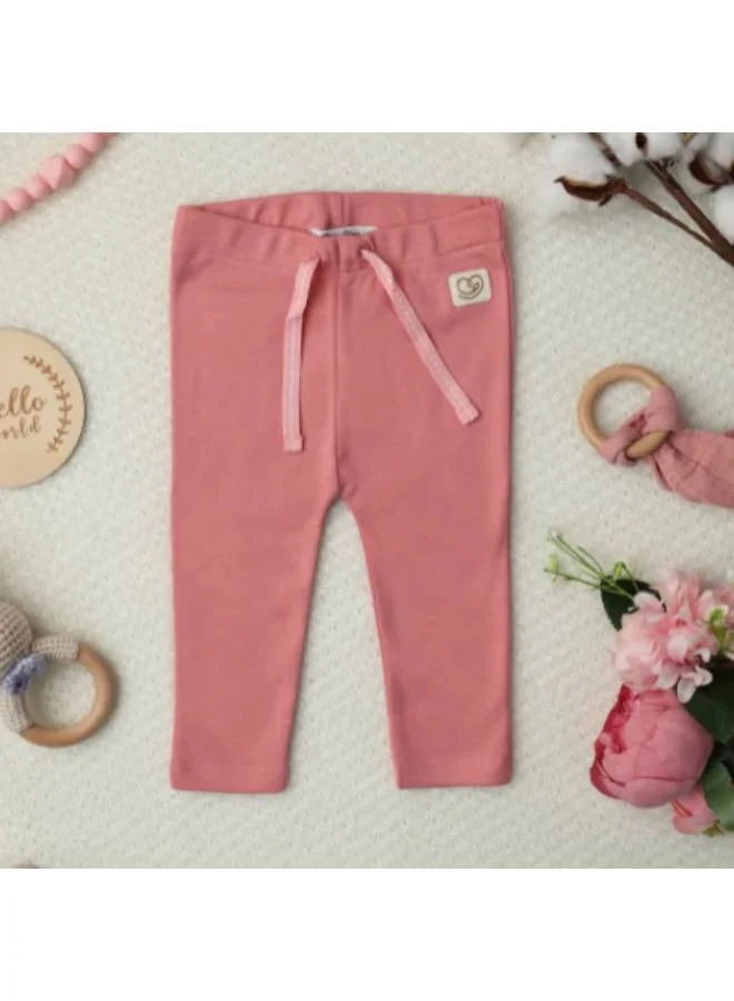 Sheer Hugs Sheer Hugs Casual Full Length Leggings for Girls, Plain Pink