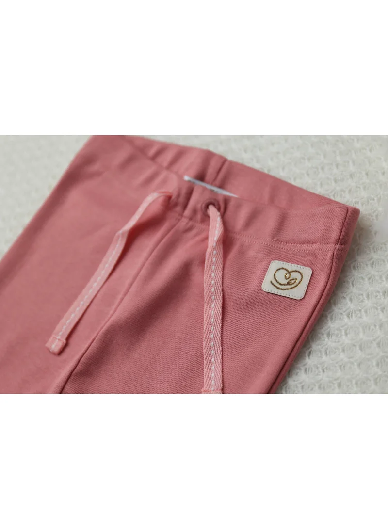 Sheer Hugs Sheer Hugs Casual Full Length Leggings for Girls, Plain Pink
