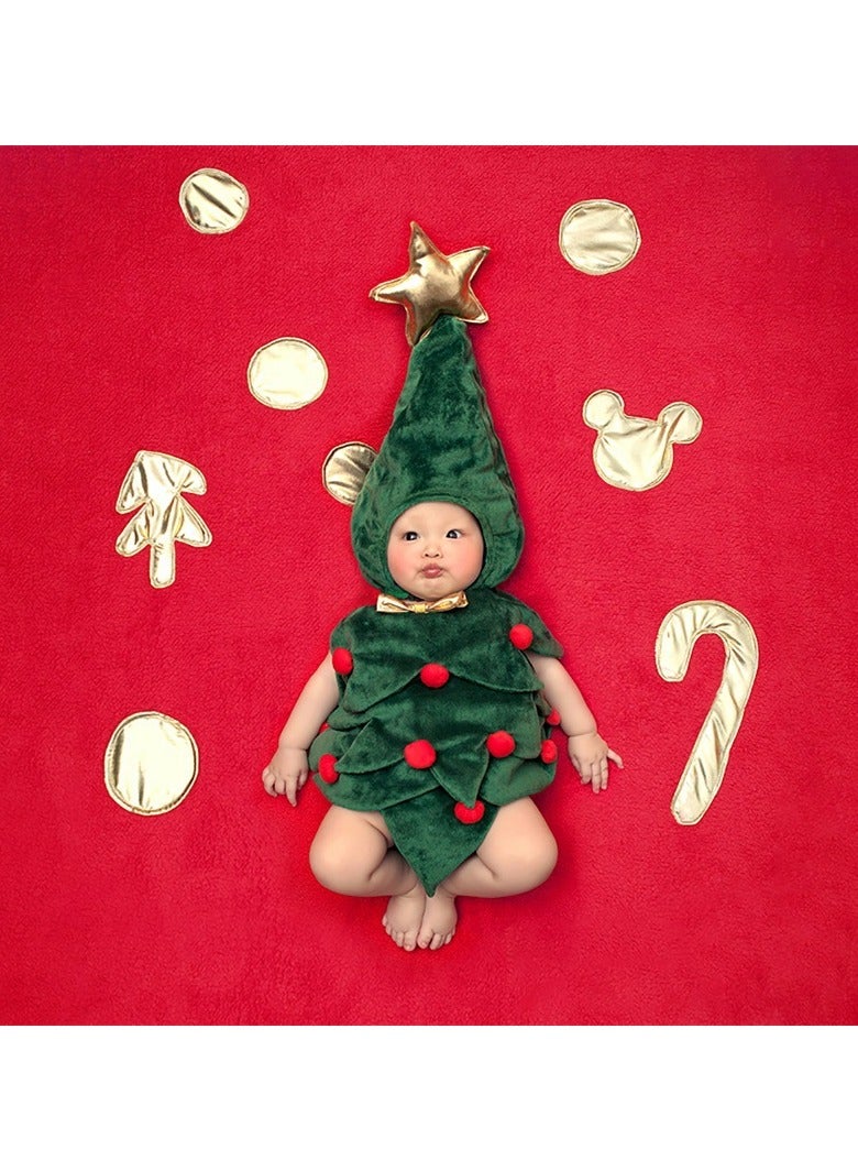 One hundred day old children Halloween costume, Christmas tree design, photography studio, baby photography, baby photography theme clothing - Image 1