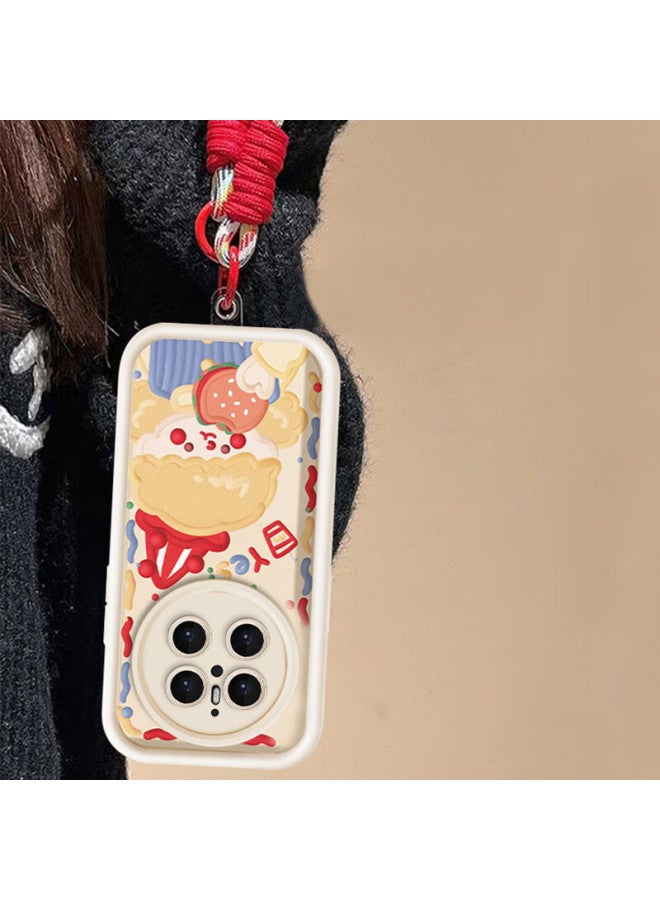 Jiang Ming Jiangming Suitable For Huawei Mate70 Phone Case, Huawei Mate70 Protective Cover, Full Lens Protection, Shockproof, Creative Painted Cartoon Cute Skin-friendly Soft Case, Full Lens Protection With Lanyard - Image 4