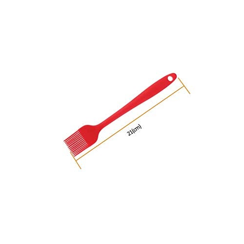 P-Plus International Silicone Non-Stick Heat Resistant Kitchen Utensil| Spatula Small 20.6cm+Silicone Basting Brush 21cm|Pack of 2 RED - Image 3
