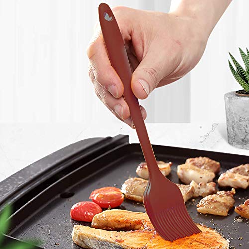 P-Plus International Silicone Non-Stick Heat Resistant Kitchen Utensil| Spatula Small 20.6cm+Silicone Basting Brush 21cm|Pack of 2 RED - Image 5