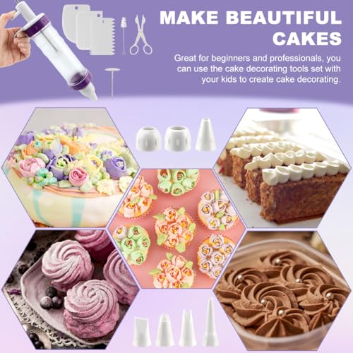ELEGICKLIP Donut Filler Injector, Cupcake Filler Tool Piping Kit, with 7 Icing Nozzles, 3 Cream Scrapers Frosting Piping Nozzles Kits, for Cake Cookie Baking - Image 5