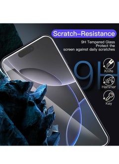 Techie HD Tempered Glass Screen Protector for Apple iPhone 16 Pro max - Anti Reflection Anti Bubbles 9H Hardness 0.33 mm Rounded Edges Easy Installation  - Image 3