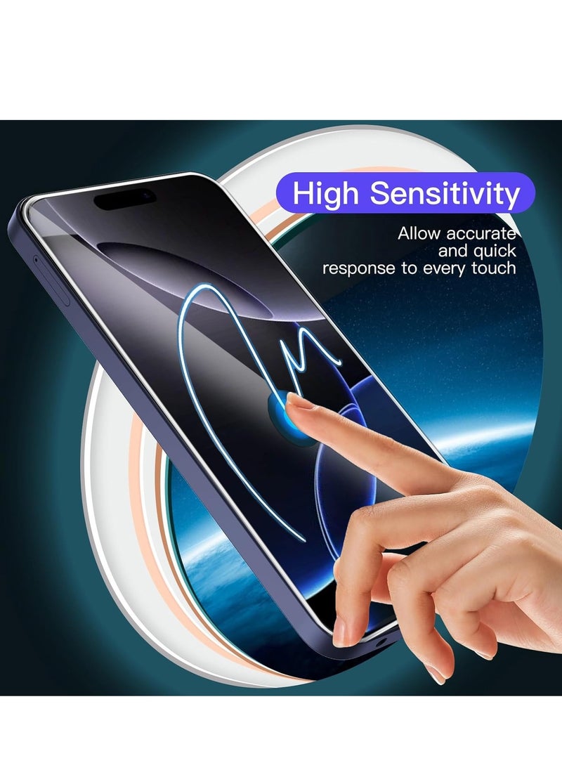 Techie - HD Tempered Glass Screen Protector for Apple iPhone 16 Pro max - Anti Reflection Anti Bubbles 9H Hardness 0.33 mm Rounded Edges Easy Installation - Image 1