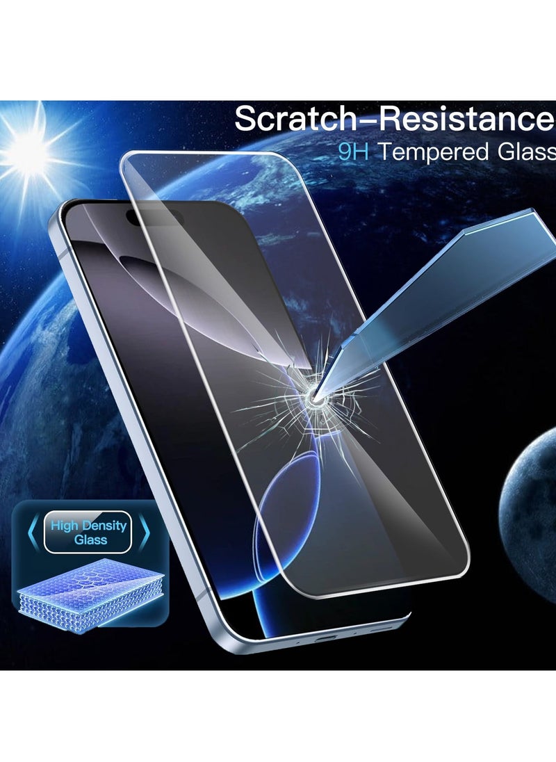 Techie - HD Tempered Glass Screen Protector for Apple iPhone 16 Pro max - Anti Reflection Anti Bubbles 9H Hardness 0.33 mm Rounded Edges Easy Installation - Image 1