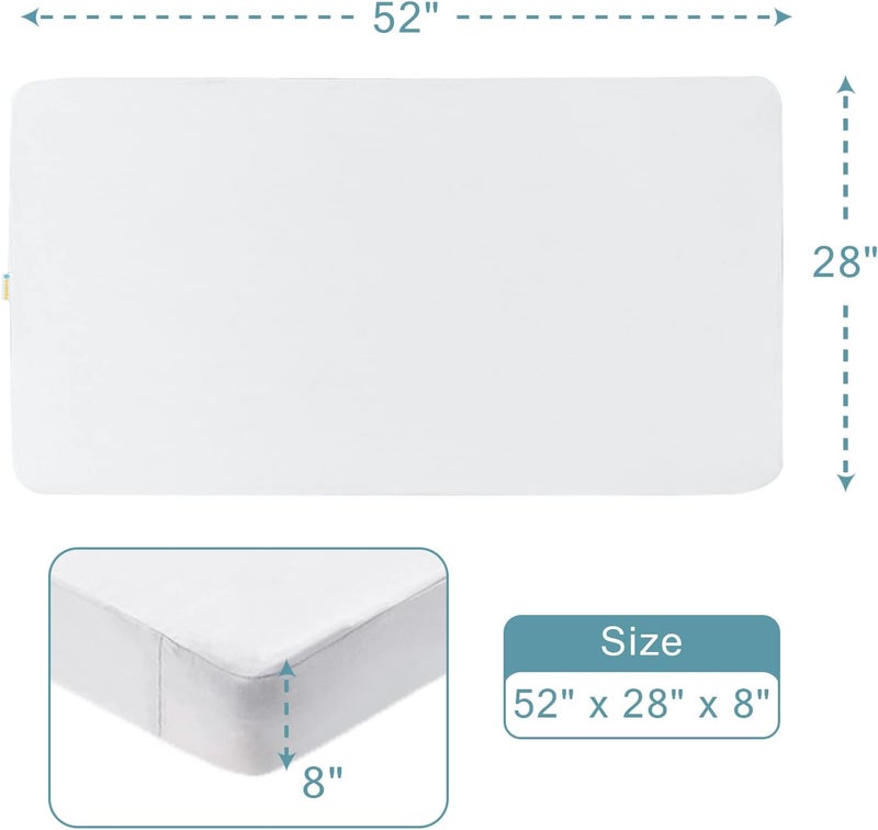 2 Pack Crib Sheet, Microfiber Fitted Crib Sheet متوافق مع Standard Crib and Toddler Mattress Soft Baby Sheet（ رمادي and Navy أزرق 52"x 28"x 8"） - Image 4