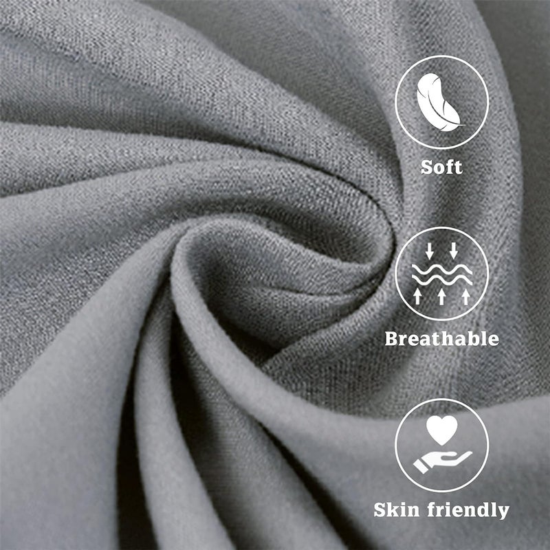 2 Pack Crib Sheet, Microfiber Fitted Crib Sheet متوافق مع Standard Crib and Toddler Mattress Soft Baby Sheet（ رمادي and Navy أزرق 52"x 28"x 8"） - Image 2