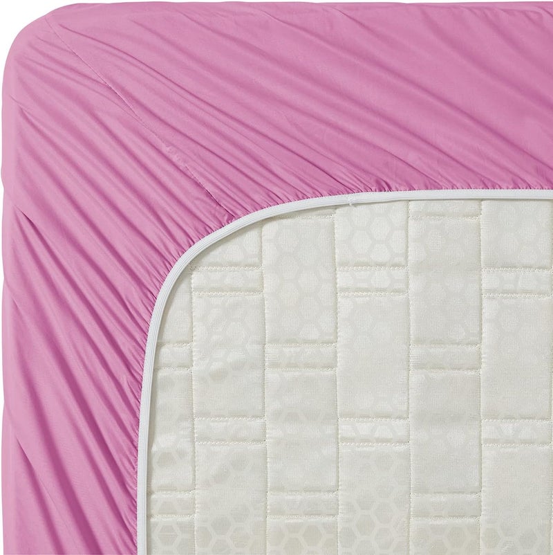 Clara Clark Bed Sheets, Premier 1800 Series 4 Piece Bed Sheet Set, Deep Pocket, Wrinkle, Fade, Stain Resistant, Luxury Soft Bedding Sheets & Pillowcases, Full, Light Pink - Image 4