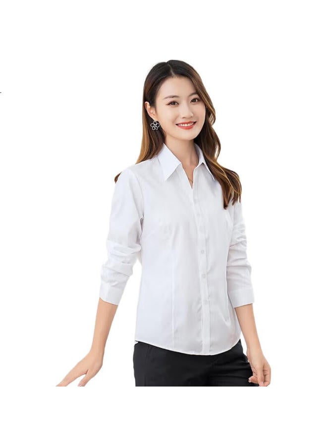 ROMON Luomeng Women'S Long-Sleeve Shirt, Spring And Autumn Formal Wear, Elegant Bank Work Uniform, Professional Attire, Slim-Fit Blouse - Image 2