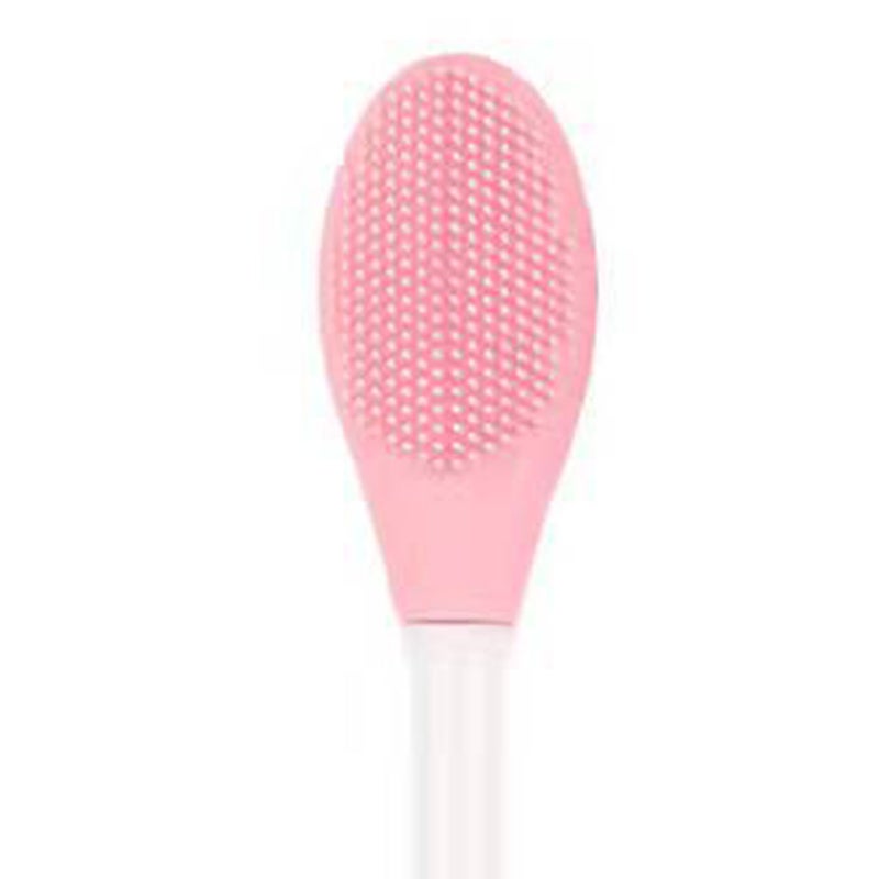 Double Ended Facial Mask Brush Soft Head Massaging Silicone Knife Shaped Facial Mask Brush Light Pink - Image 5