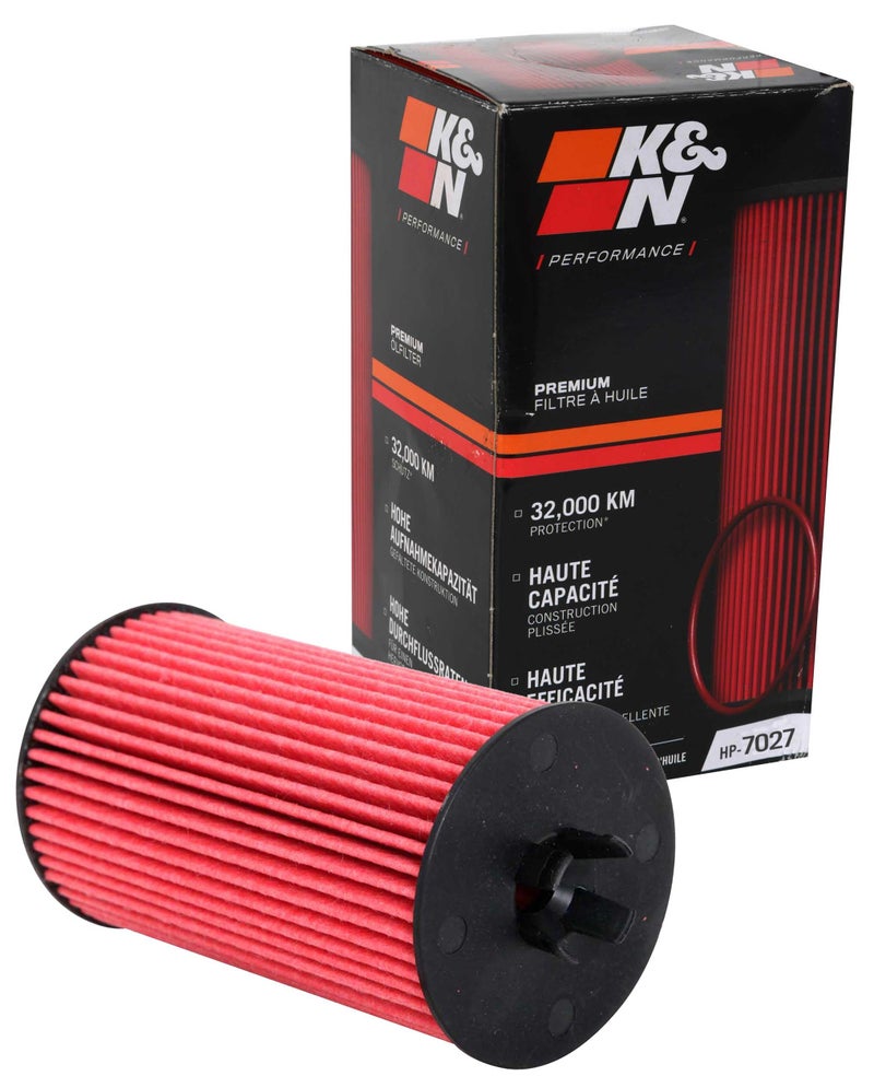 K&N Premium Oil Filter: 20,000 Mile Engine Protection, High Capacity/High Efficiency: Compatible with BUICK/CHEVROLET/GMC/HOLDEN (See Product Description for Select Models), HP-7027 - Image 1