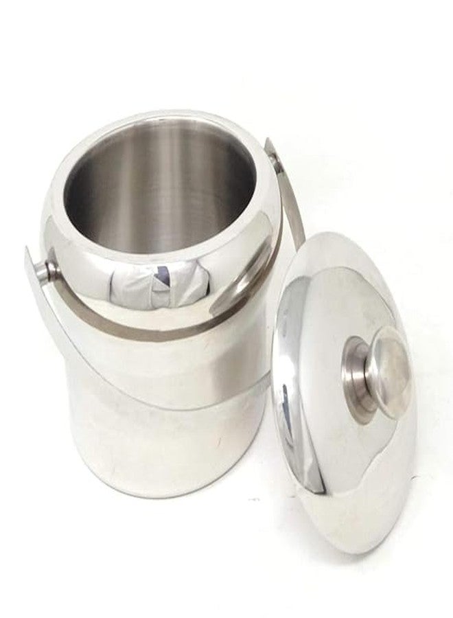 Shilp Shreshth Stainless Steel Double Wall Ice Bucket, 15 cm Diameter, 19 cm Height, 1500 ml - Image 3
