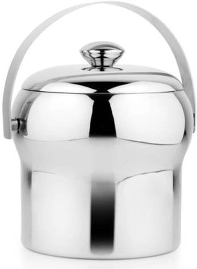 Shilp Shreshth Stainless Steel Double Wall Ice Bucket, 15 cm Diameter, 19 cm Height, 1500 ml - Image 1