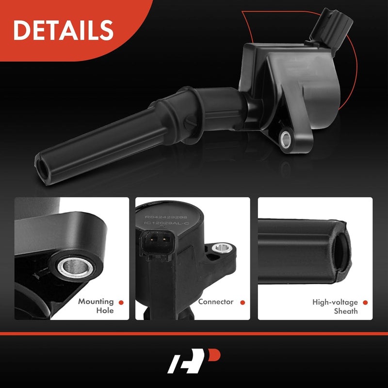 A-Premium Engine Ignition Coil Pack DG-508 Replacement for Ford F-150 F-250 F-350 Crown Victoria E-150 E-250 E-350 Econoline Lincoln Navigator Town Car Mercury Grand Marquis Mountaineer - Image 5