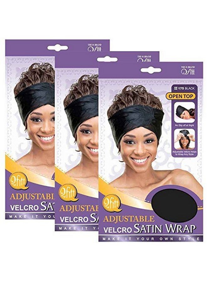 Qfitt (3 Pack) Qfitt Adjustable Velcro Satin Open Wrap 175 - Image 2