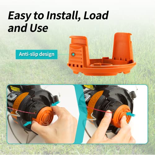 YWTESCH Spool Cap Cover for Worx,Trimmer Replacement Spool Cap Covers for Worx,Suitable for Worx Weed Eater (3 Pack) - Image 5