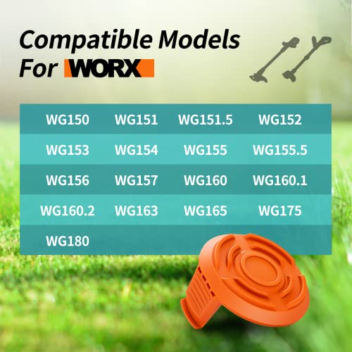YWTESCH Spool Cap Cover for Worx,Trimmer Replacement Spool Cap Covers for Worx,Suitable for Worx Weed Eater (3 Pack) - Image 2