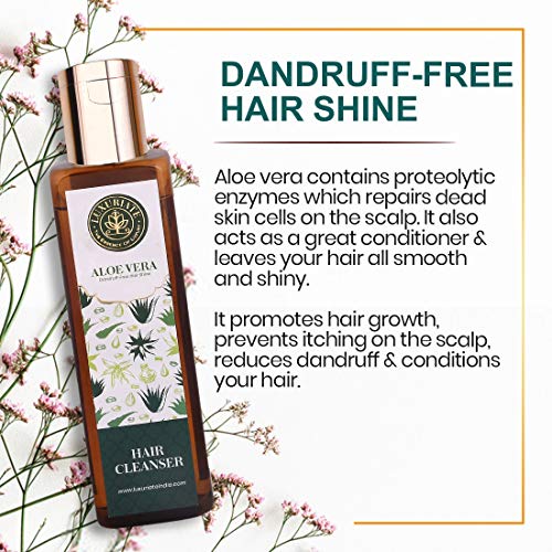LUXURIATE Aloe Vera Hair Cleanser Shampoo for Men and Women | Anti Hair Fall and Anti Dandruff Shampoo - 200 ml - Image 2