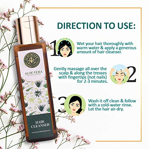 LUXURIATE Aloe Vera Hair Cleanser Shampoo for Men and Women | Anti Hair Fall and Anti Dandruff Shampoo - 200 ml - Image 3