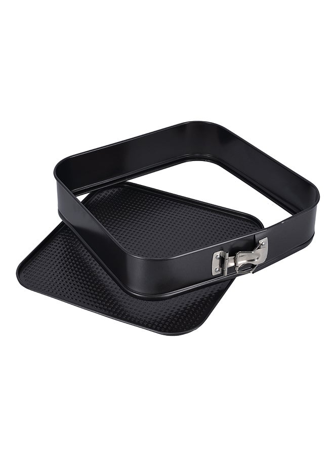 Royalford Set of 3 Heart Round And Square Non-Stick Spring Form Round Cake Baking Tray and Bakeware, Loose Bottom Cake Tin Set. Heart-shaped - 24 x 24 x 6.8 cm; Square Tin Pan 28 x 28 x 6.8 cm And Round Tin Pan 26 x 26 x 6.8 cm Black - Image 2