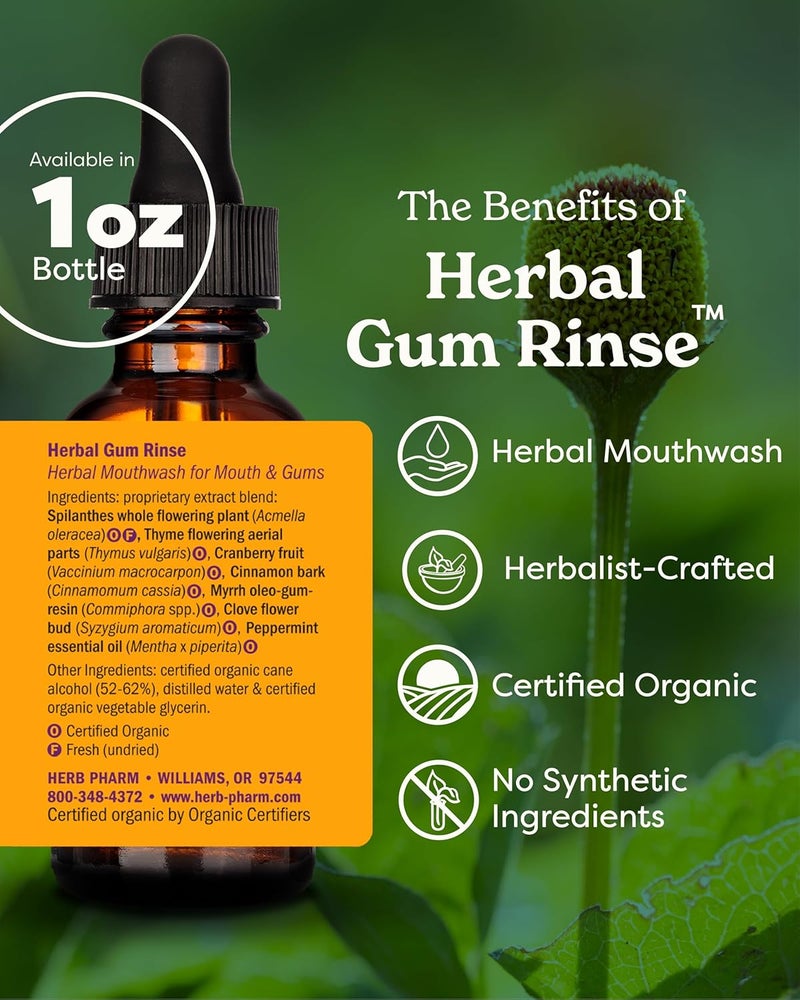 Herb Pharm Gum Guardian Herbal Mouthwash for Healthy Mouth and Gums - 1 Ounce - Image 2