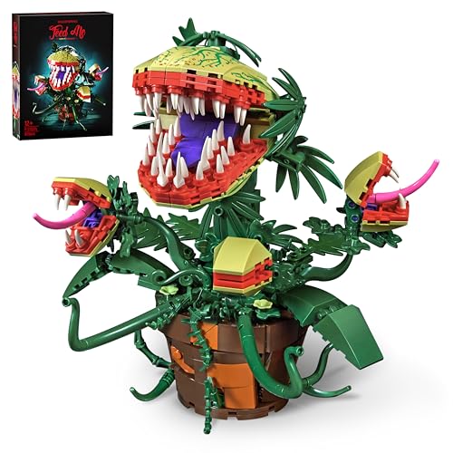 Millionspring Piranha Plant Audrey II 2 Building Blocks Set Toys Kit Horrors Flower Shop Decoration Valentine Gift for Tv Film Fans Families Friends 12 On Halloween Birthday Christmas - Image 1