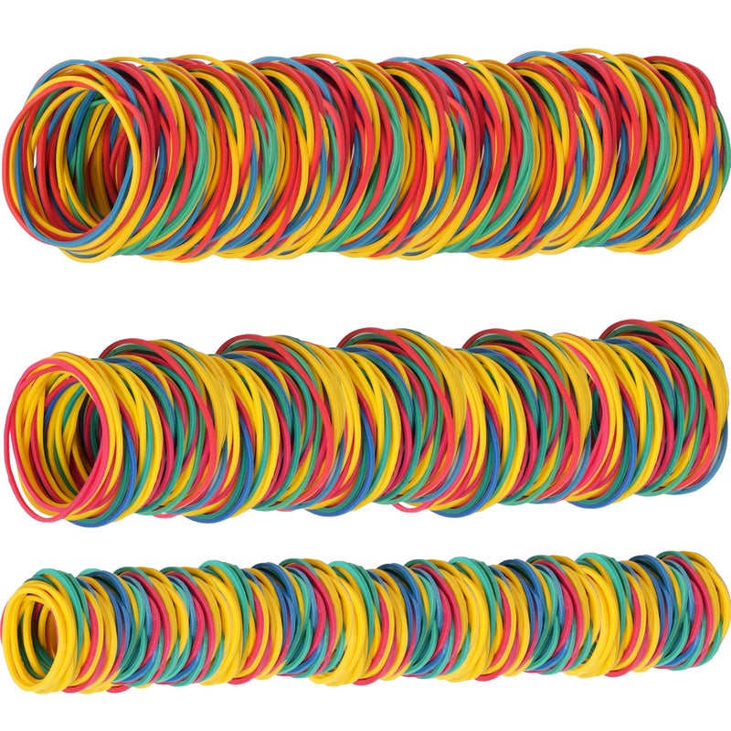HSNOHSN Rubber Bands assorted size multicolor 0.5lb rubber bands for office supplies School Home size#10 size#16 size19 - Image 2