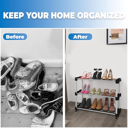 TRENDY Alloy Steel Shoe Rack for Home and Office, Easy to Assemble, Space-Saving, Stackable for Shoes, Sandals, Books, Clothes, and Footwear - Image 5
