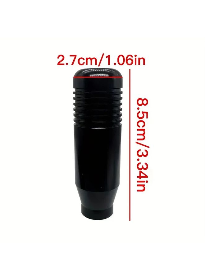 3.35 Inch Black Aluminum Gear Shift Knob Manual Transmission Universal Car Shifter Stick - Image 2